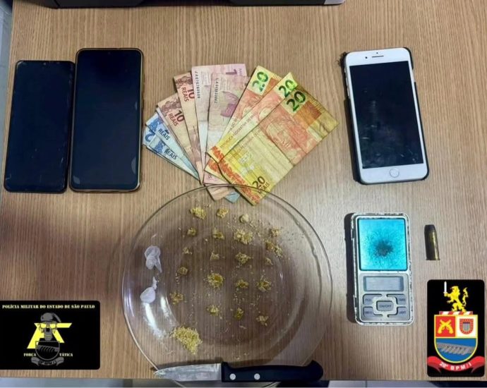 Força tática prende traficante com drogas e munição em andradina Força tática prende traficante com drogas e munição em andradina