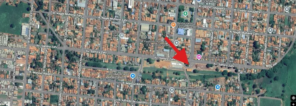 Mapa da casa noel em Castilho sp