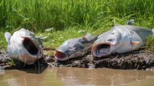 peixes mortos no rio feio