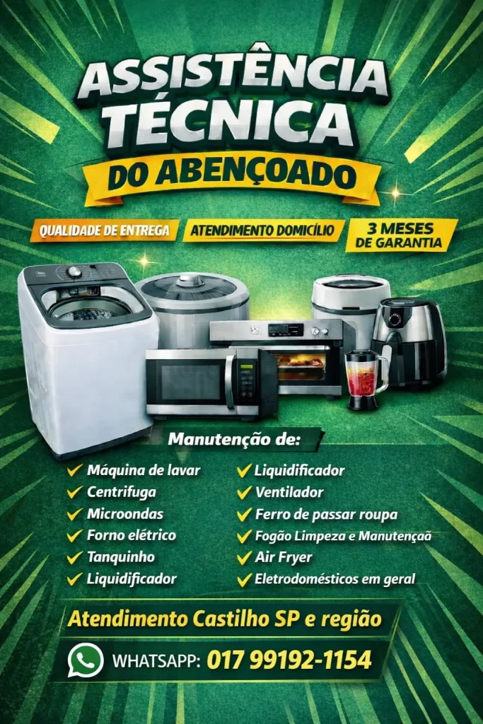 Assistência Técnica do Abençoado em Castilho SP Assistência Técnica do Abençoado em Castilho SP