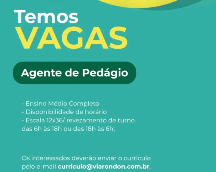 NOVAS VAGAS DE EMPREGO EM CASTILHO: 1 OPORTUNIDADE NA VIARONDON NOVAS VAGAS DE EMPREGO EM CASTILHO: 1 OPORTUNIDADE NA VIARONDON