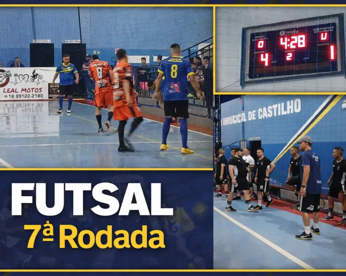 FUTSAL DE FÉRIAS 2026 EM CASTILHO: 7ª RODADA TEM JOGO TURBULENTO E VITÓRIA DO ATLETICANOS