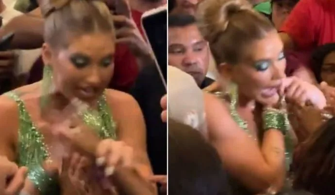 VIRGINIA DOA ACESSÓRIOS E INSPIRA FÃS NA GRANDE RIO