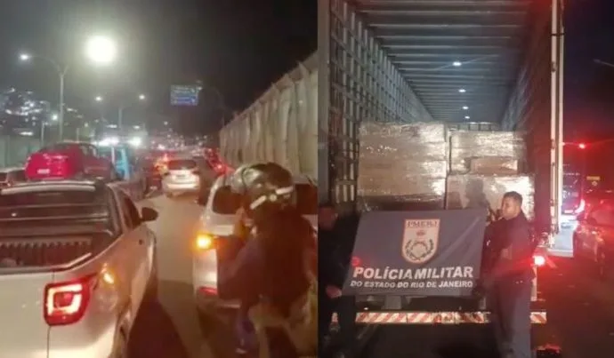 TIROTEIO INTERDITA LINHA AMARELA NA MARÉ NO RIO
