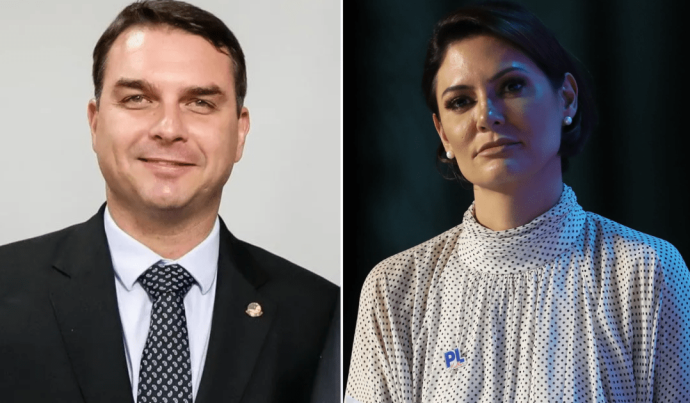 Flávio Bolsonaro Expressa Emoção e Respeito por Michelle em Evento Político