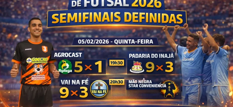 Campeonato de Férias de Futsal 2026 define semifinalistas e já tem datas dos próximos confrontos