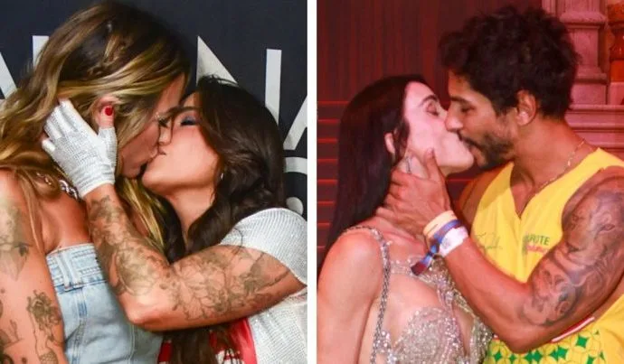 CARNAVAL: FAMOSOS BEIJAM MUITO E CELEBRAM O AMOR