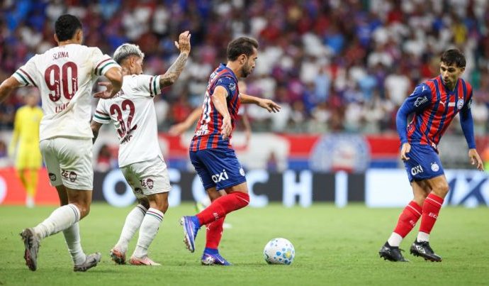 BRASILEIRÃO: FLUMINENSE E BAHIA EMPATAM EM JOGO EMOCIONANTE