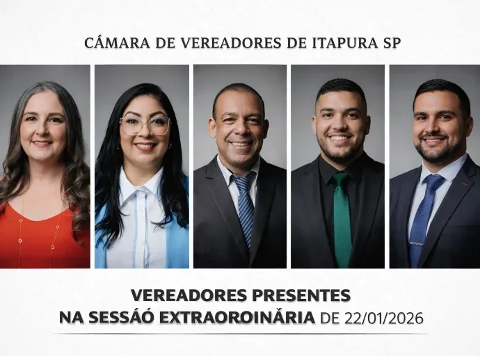 CAMARA DE VEREADORES DE ITAPURA SP REALIZA SESSÃO EXTRAORDINÁRIA EM 22/01/2026