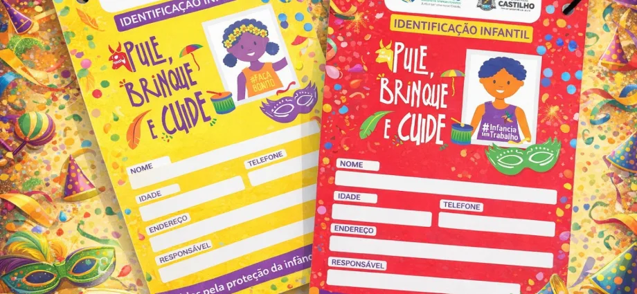 CRACHÁS DE IDENTIFICAÇÃO INFANTIL NO CASTIFOLIA