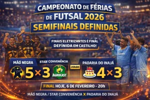 Campeonato de Férias de Futsal 2026 tem semifinais eletrizantes, virada histórica e final definida Campeonato de Férias de Futsal 2026 tem semifinais eletrizantes, virada histórica e final definida