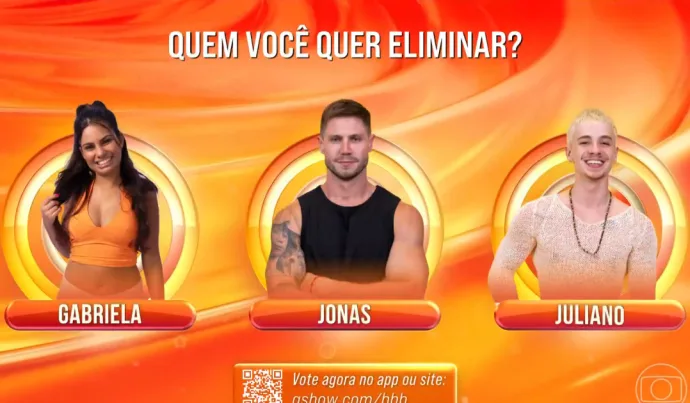 10º Paredão do BBB 26: Votação Aberta para Eliminação de Gabriela, Jonas ou Juliano Floss