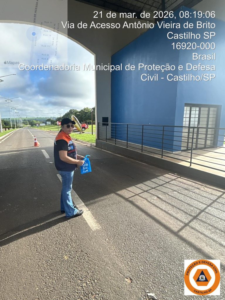 DIA DA ÁGUA EM CASTILHO: DEFESA CIVIL PARTICIPA DE CONSCIENTIZAÇÃO E DIVULGAÇÃO DE PRÁTICAS SUSTENTÁVEIS