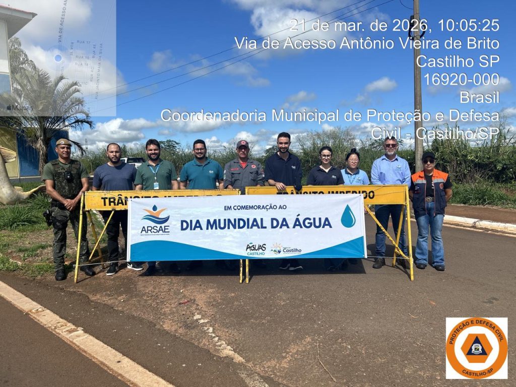 DIA DA ÁGUA EM CASTILHO: DEFESA CIVIL PARTICIPA DE CONSCIENTIZAÇÃO E DIVULGAÇÃO DE PRÁTICAS SUSTENTÁVEIS