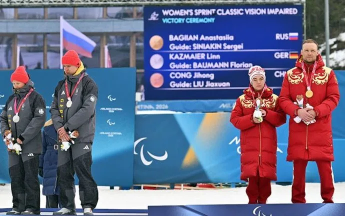 Atletas alemães protestam contra campeões paralímpicos russos