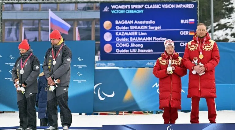 Atletas alemães protestam contra campeões paralímpicos russos