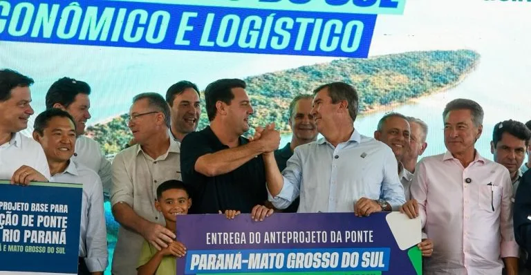 Governadores de MS e Paraná Anunciam Anteprojeto de Ponte sobre o Rio Paraná