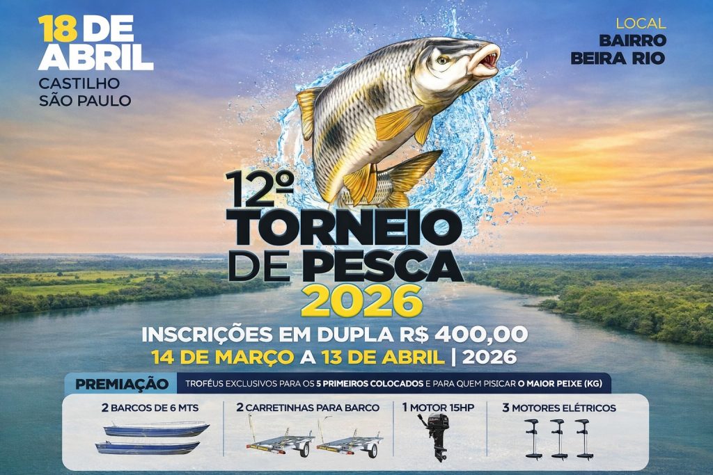 TORNEIO DE PESCA EM CASTILHO 2026