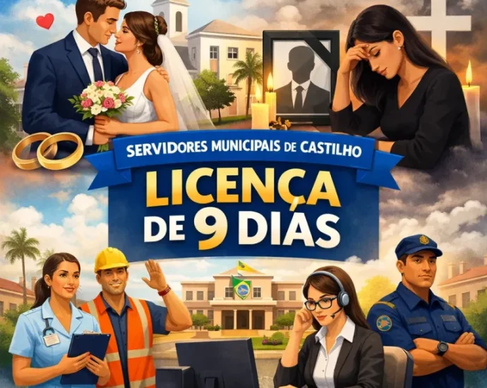 SERVIDORES MUNICIPAIS DE CASTILHO GANHAM LICENÇA DE 9 DIAS EM 2 SITUAÇÕES SERVIDORES MUNICIPAIS DE CASTILHO GANHAM LICENÇA DE 9 DIAS EM 2 SITUAÇÕES