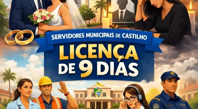 SERVIDORES MUNICIPAIS DE CASTILHO GANHAM LICENÇA DE 9 DIAS EM 2 SITUAÇÕES