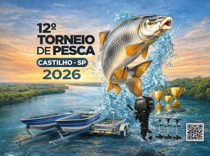 TORNEIO DE PESCA EM CASTILHO 2026: EVENTO VOLTA EM 18 DE ABRIL