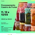 PROCESSAMENTO CASEIRO DE FRUTAS: CURSO GRATUITO EM MARÇO