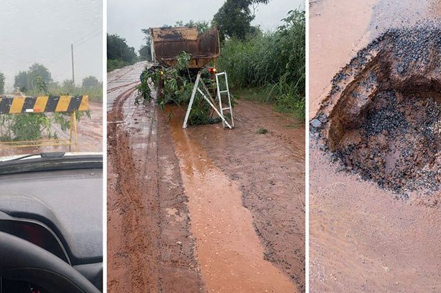BURACO NA ESTRADA DA GRAÇA EM CASTILHO GERA ALERTA A MOTORISTAS