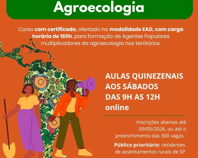 Curso de Formação de Agentes Populares em Agroecologia - Online