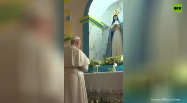 Papa Leo reza em santuário em Angola ligado à escravidão