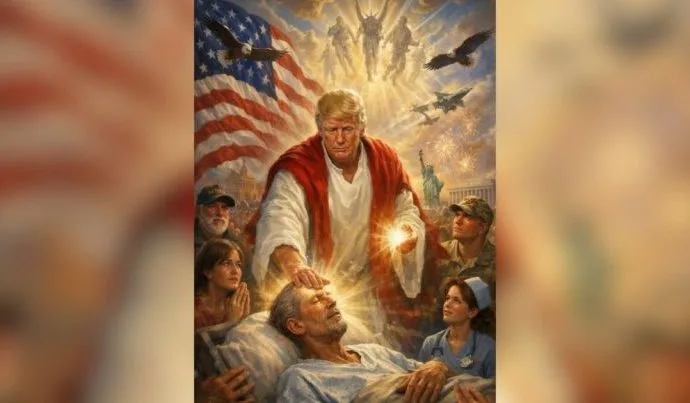 Trump defende imagem polêmica que o retrata como Jesus, afirmando ser uma representação médica