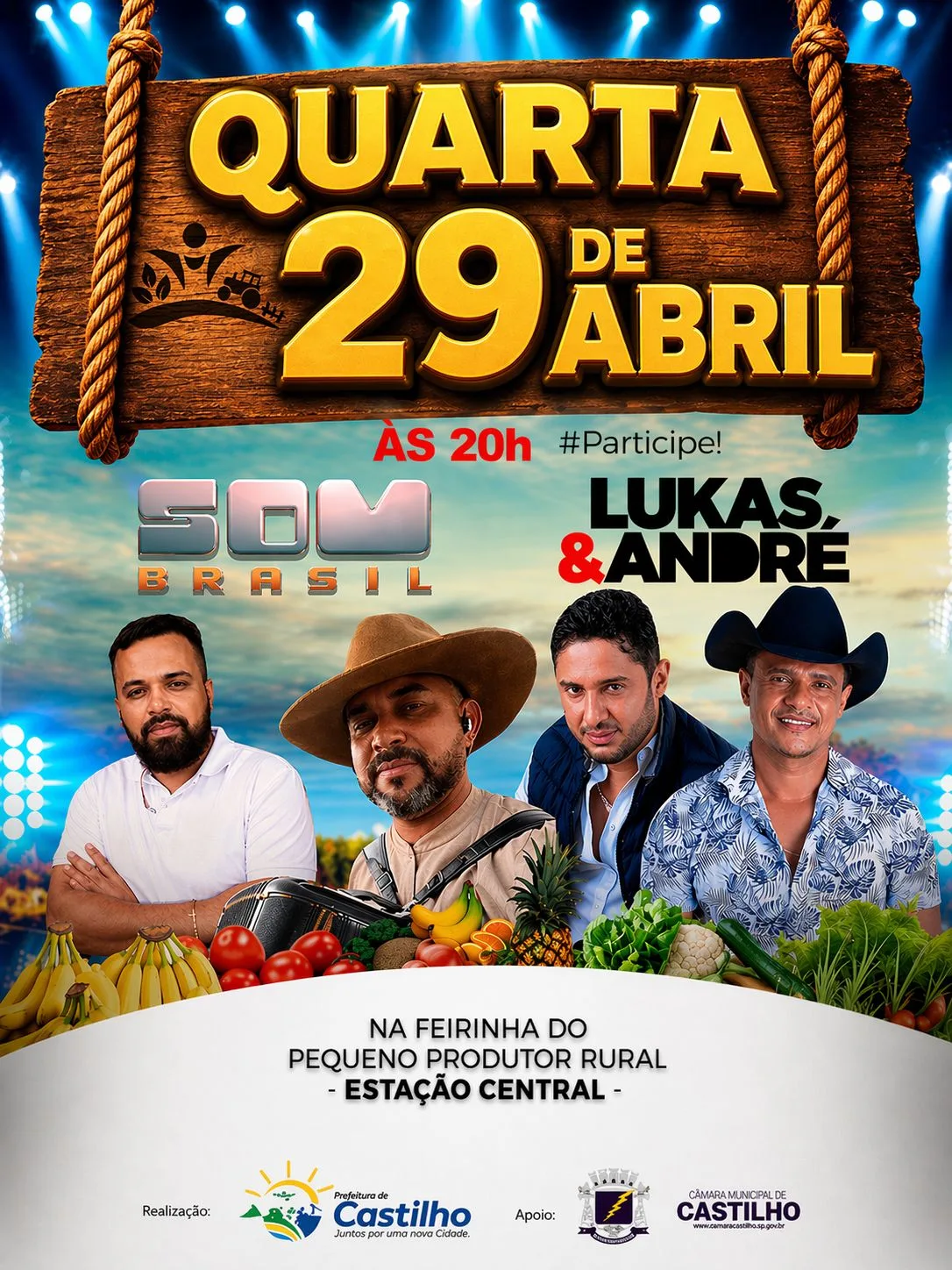 FEIRINHA COM SOM BRASIL E LUKAS & ANDRÉ EM CASTILHO SP