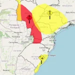 Região Sul do Brasil enfrenta alertas de instabilidade climática e onda de calor