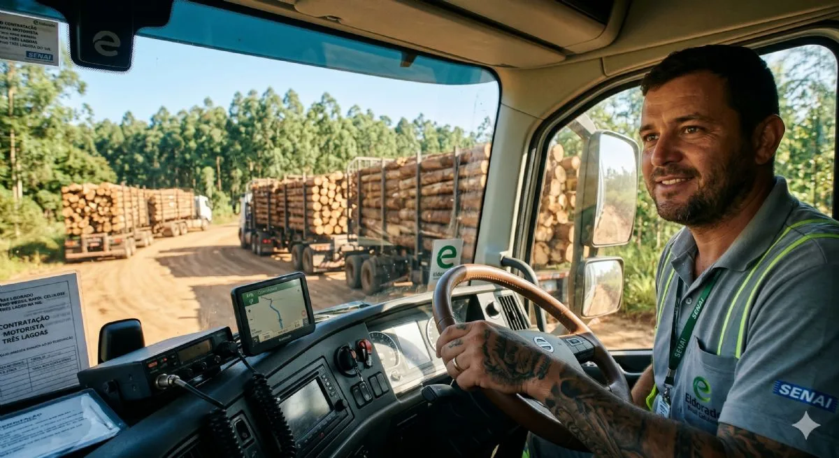 Eldorado Brasil abre seleção presencial para Motoristas Tritrem em Três Lagoas