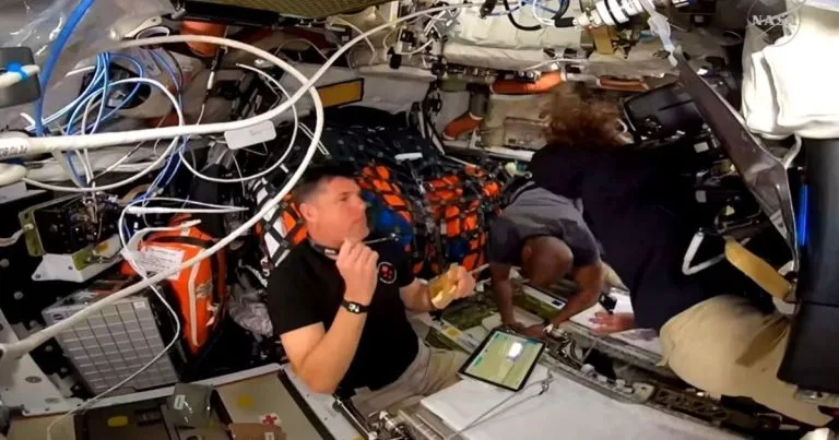 Astronautas da Artemis II aproveitam refeição a bordo da cápsula Orion