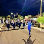 Banda Marcial de Castilho Encanta em Desfile de Aniversário de Santa Salete