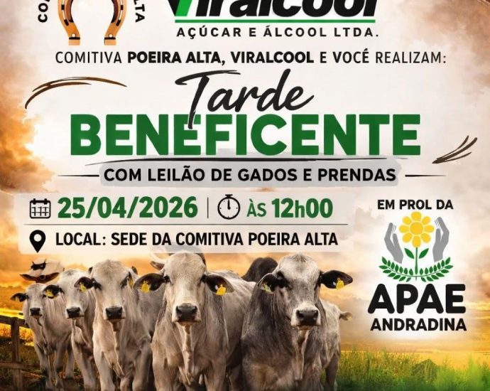 Comitiva Poeira Alta e Viralcool promovem tarde beneficente em prol da APAE de Andradina (SP)