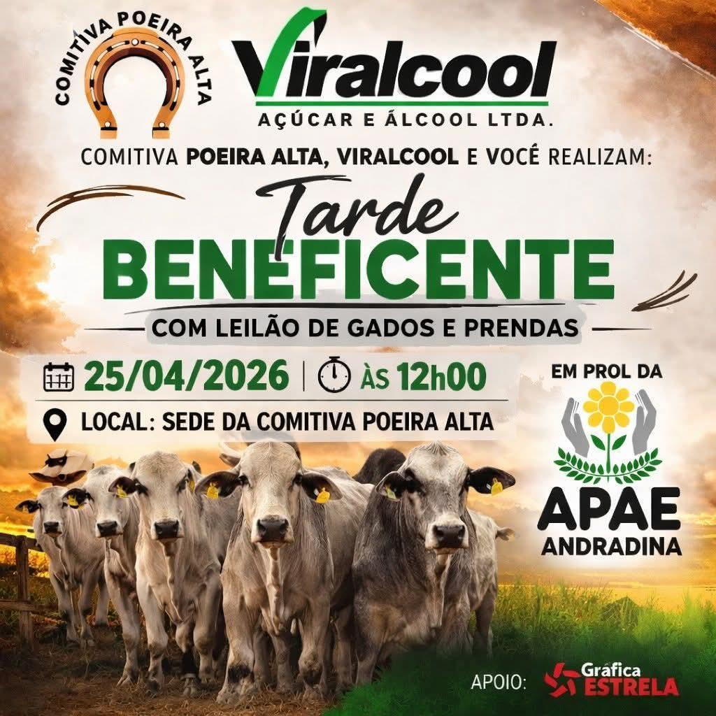 Comitiva Poeira Alta e Viralcool promovem tarde beneficente em prol da APAE de Andradina (SP)
