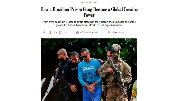The Wall Street Journal analisa o PCC como uma das maiores organizações criminosas do mundo