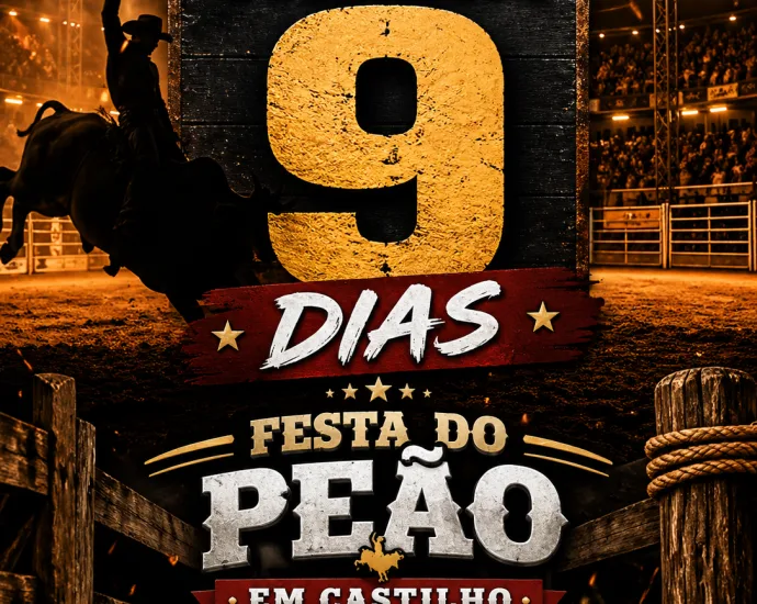 Faltam 9 dias para a Festa do Peão em Castilho 2026 e cidade já sente o clima do evento