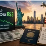 Dólar abaixo de R$ 5 impulsiona gastos e reabre oportunidades de imigração para os EUA