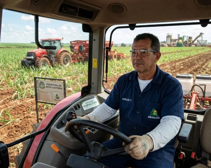 Cursos Gratuitos de Tratorista e Motorista Canavieiro em Nova Luzitânia