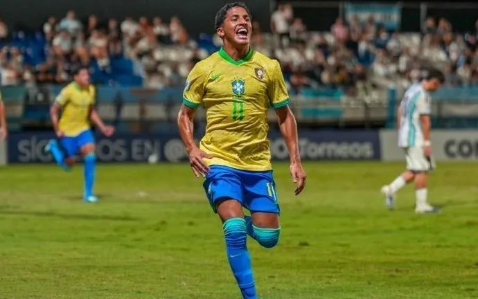 Brasil goleia Argentina e avança no Sul-Americano Sub-17 com Riquelme em destaque