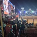 VÍDEO: Touros já são preparados para o início do rodeio no último dia da festa