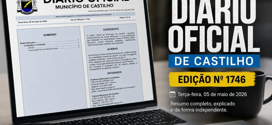 DIÁRIO OFICIAL DE CASTILHO SP Nº 1746 EXPLICADO: CONTRATAÇÕES E AUTORIZAÇÕES