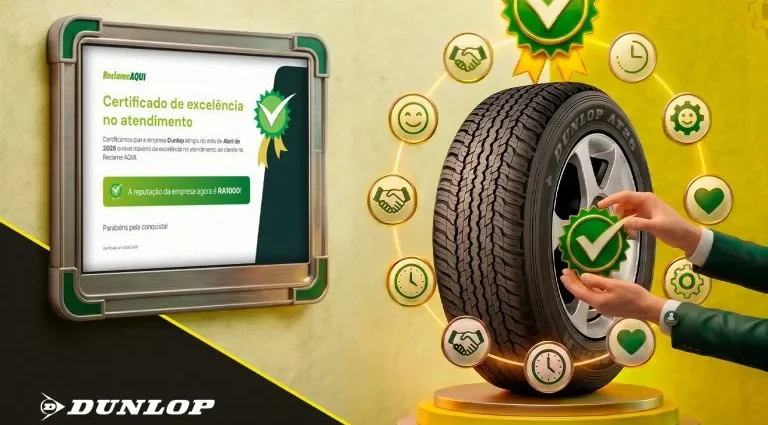 DUNLOP ATINGE NÍVEL MÁXIMO DE REPUTAÇÃO COM ATENDIMENTO AO CLIENTE