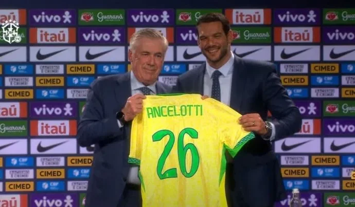 Ancelotti deve renovar contrato com a CBF antes da convocação para a Copa do Mundo de 2026