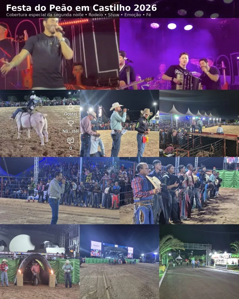 Festa do Peão em Castilho 2026 reúne emoção, solidariedade, rodeio e grande público no show de Israel & Rodolffo