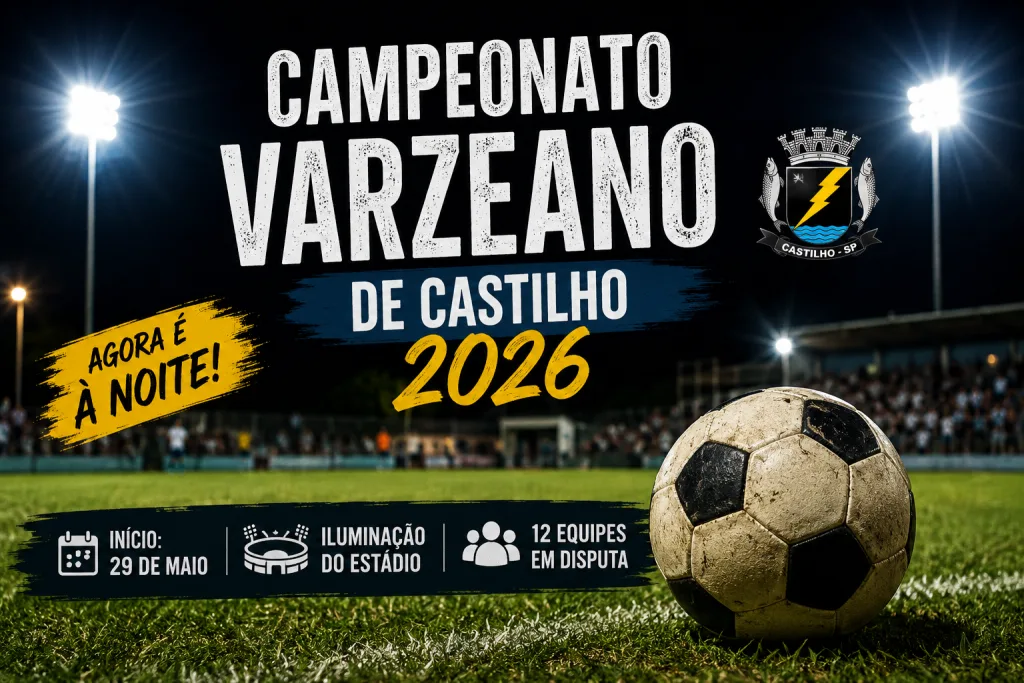 Campeonato Varzeano de Castilho 2026: 12 equipes devem disputar edição histórica com jogos noturnos