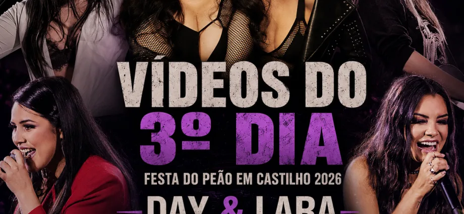 Vídeos do 3º dia da Festa do Peão em Castilho 2026 – Day & Lara