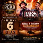 Faltam 6 dias para a Festa do Peão em Castilho 2026 e show de Israel & Rodolffo ganha destaque na programação